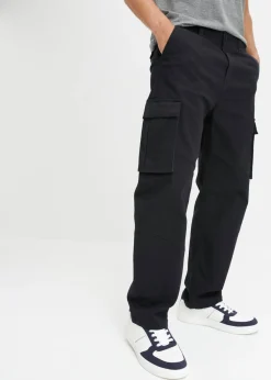 Pantalón cargo holgado de algodón elástico resistente, straight