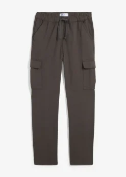 Pantalón cargo sin cierre, de algodón puro, loose fit, straight
