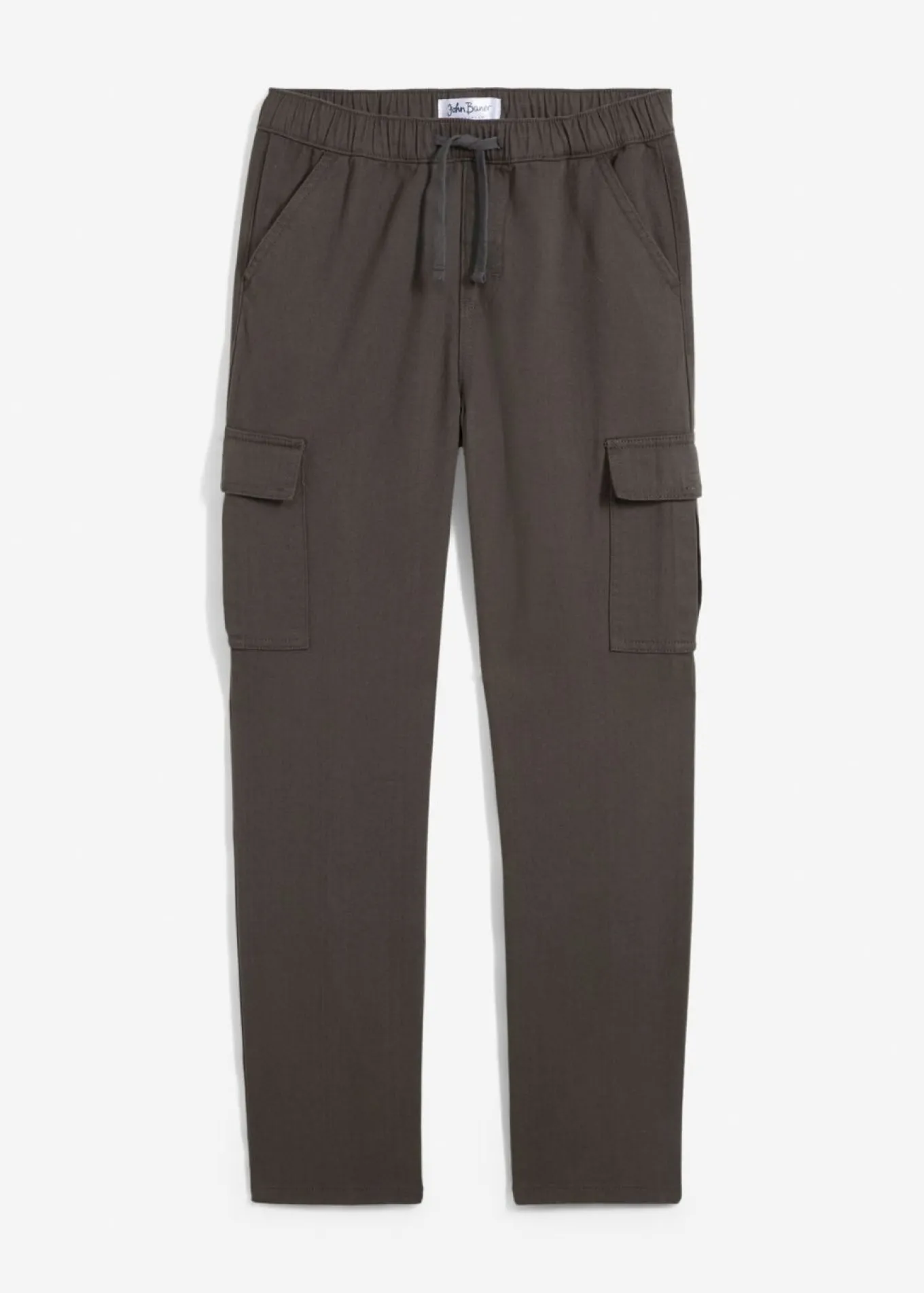 Pantalón cargo sin cierre, de algodón puro, loose fit, straight