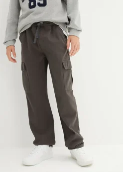 Pantalón cargo sin cierre, de algodón puro, loose fit, straight