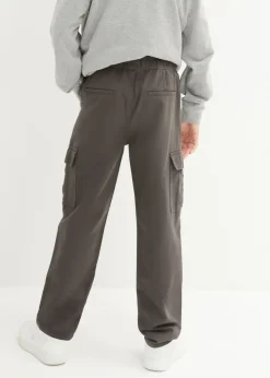 Pantalón cargo sin cierre, de algodón puro, loose fit, straight