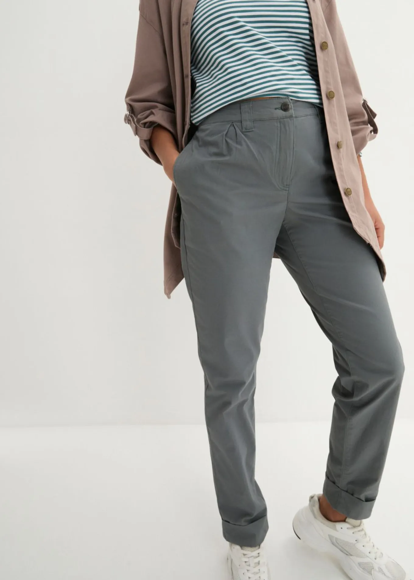Pantalón chino de algodón hasta el tobillo