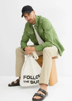 Pantalón chino elástico, regular fit, straight