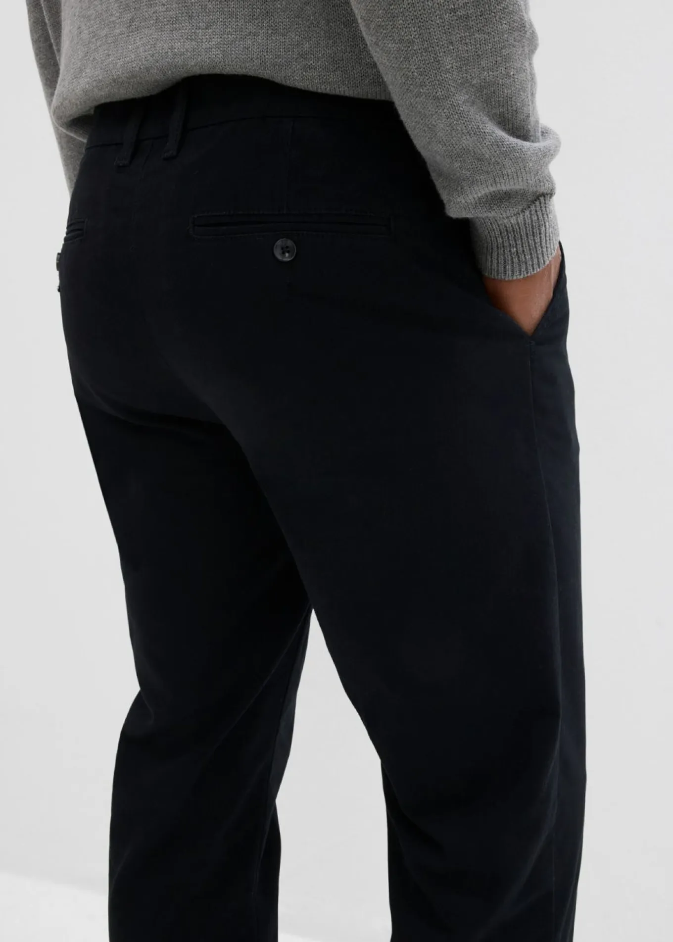 Pantalón chino regular fit de puro algodón, straight