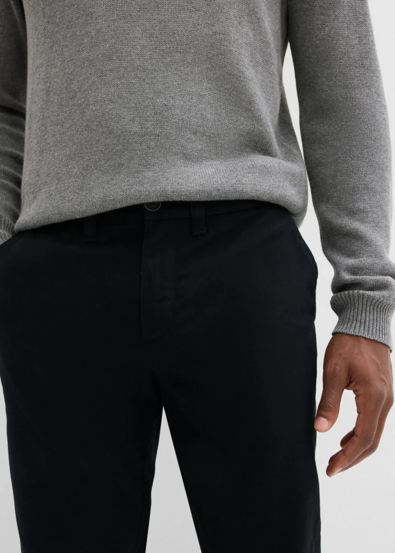 Pantalón chino regular fit de puro algodón, straight
