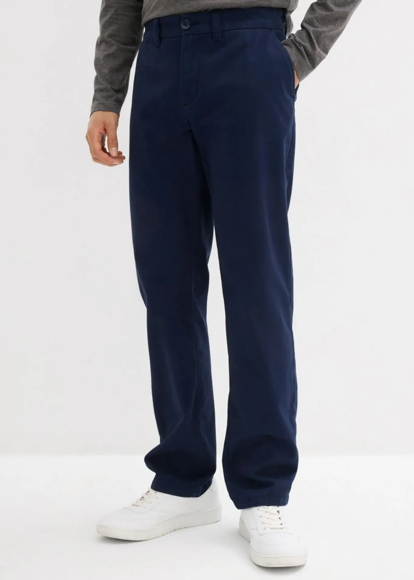 Pantalón chino regular fit de puro algodón, straight