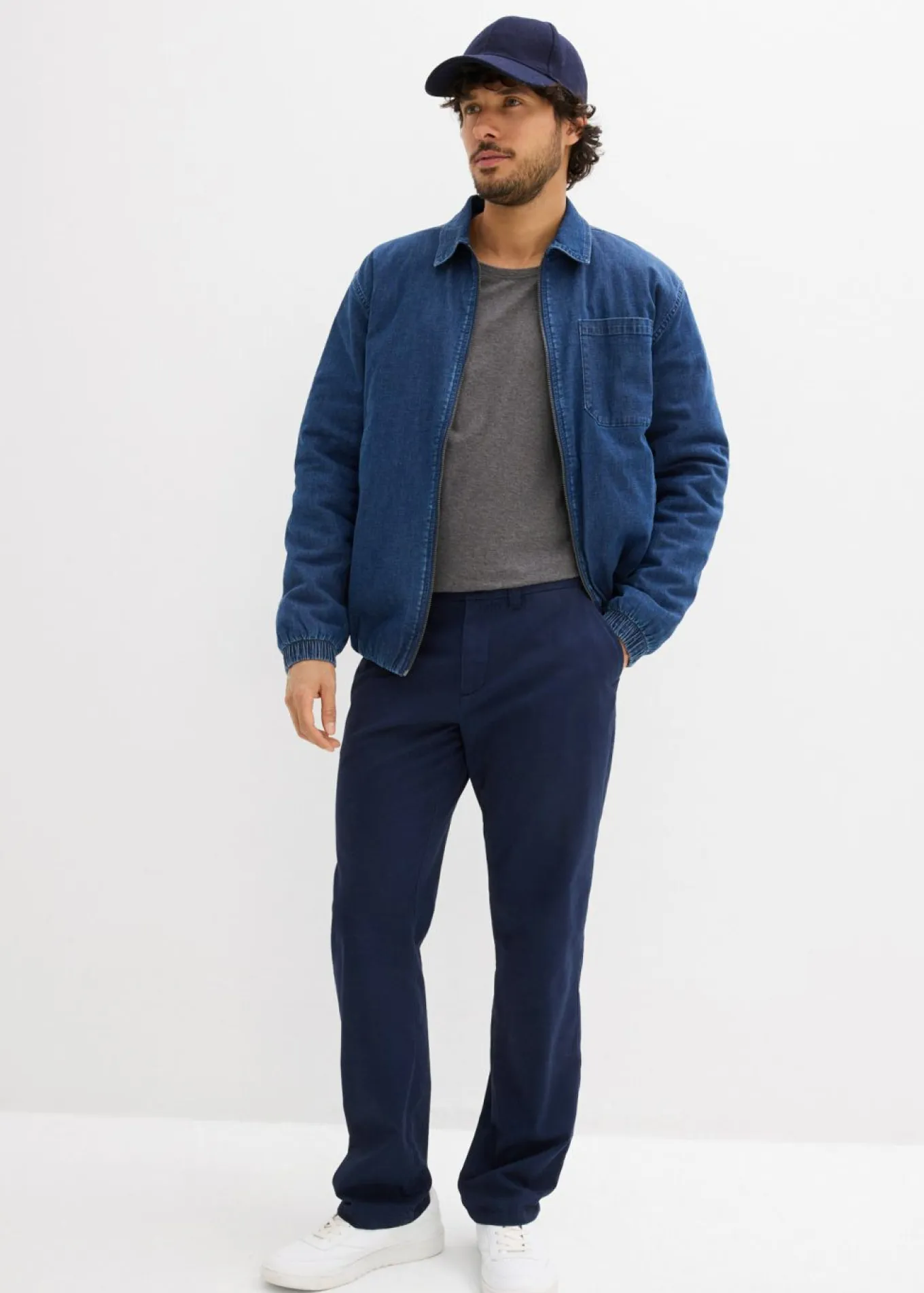 Pantalón chino regular fit de puro algodón, straight