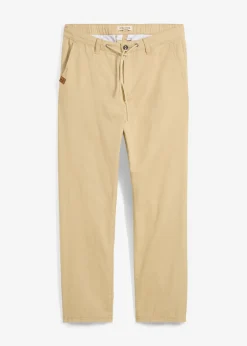 Pantalón chino, relaxed fit, de algodón puro, straight