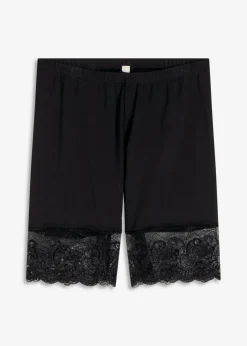 Pantalón ciclista antirrozaduras de poliamida con piernas de encaje