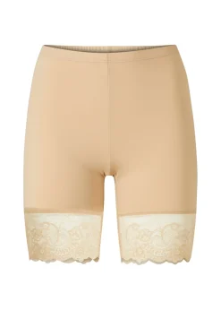 Pantalón ciclista antirrozaduras de poliamida con piernas de encaje