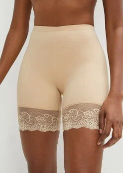Pantalón ciclista antirrozaduras de poliamida con piernas de encaje