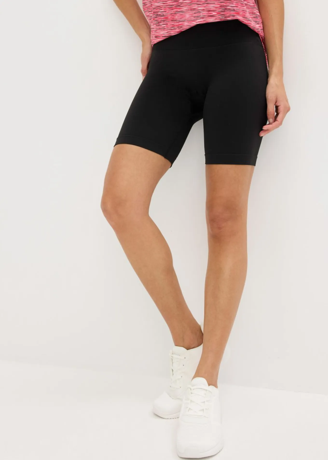 Pantalón ciclista sin costuras con fruncido
