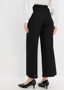 Pantalón con aplicaciones de perlas de punto estructurado