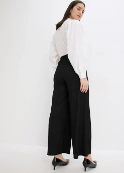 Pantalón con aplicaciones de perlas de punto estructurado