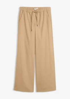 Pantalón con aspecto de lana y cinturilla cómoda