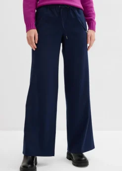 Pantalón con aspecto de lana y cinturilla cómoda
