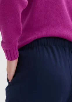 Pantalón con aspecto de lana y cinturilla cómoda