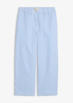 Pantalón con cinturilla cómoda, talle alto y corte barrel