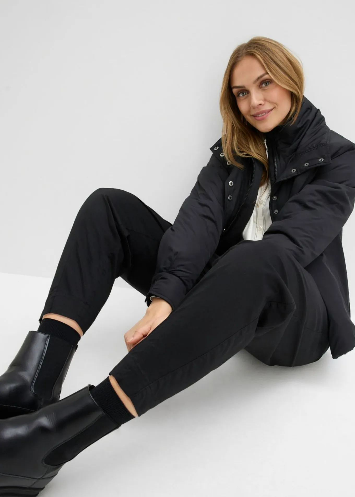 Pantalón con corte barrel y cintura cómoda