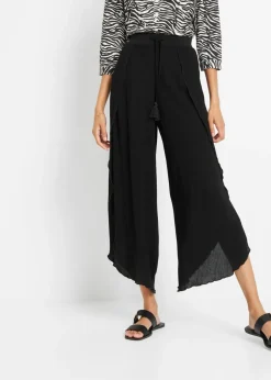 Pantalón con efecto arrugado estructurado