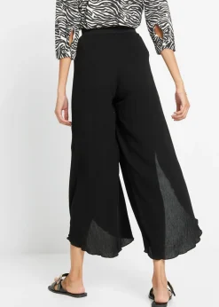 Pantalón con efecto arrugado estructurado