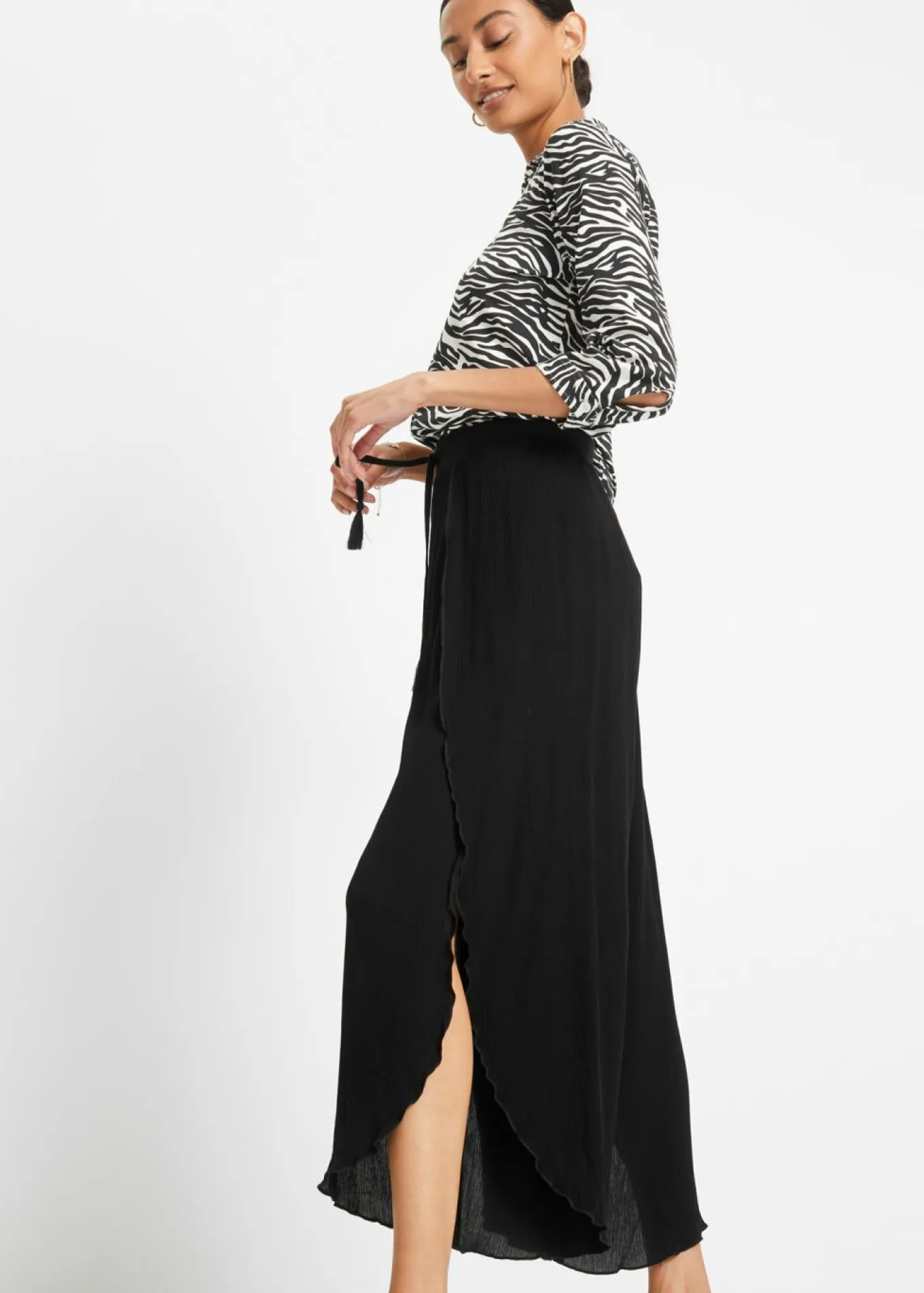 Pantalón con efecto arrugado estructurado