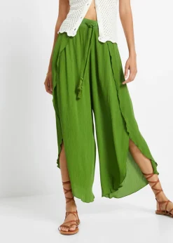 Pantalón con efecto arrugado estructurado