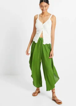 Pantalón con efecto arrugado estructurado