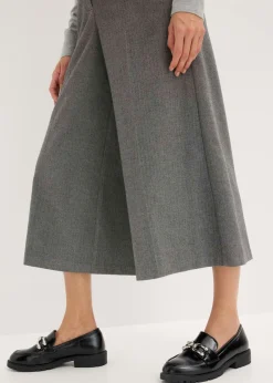 Pantalón con espiga en aspecto de lana