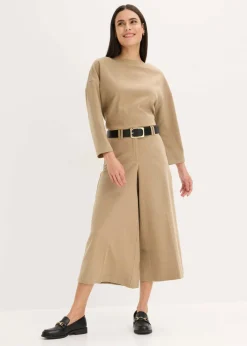 Pantalón con espiga en aspecto de lana