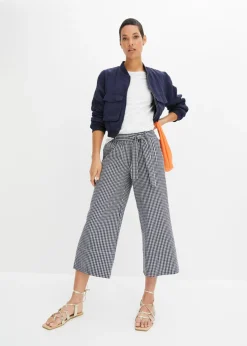 Pantalón con estampado de cuadros vichy