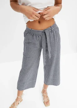 Pantalón con estampado de cuadros vichy
