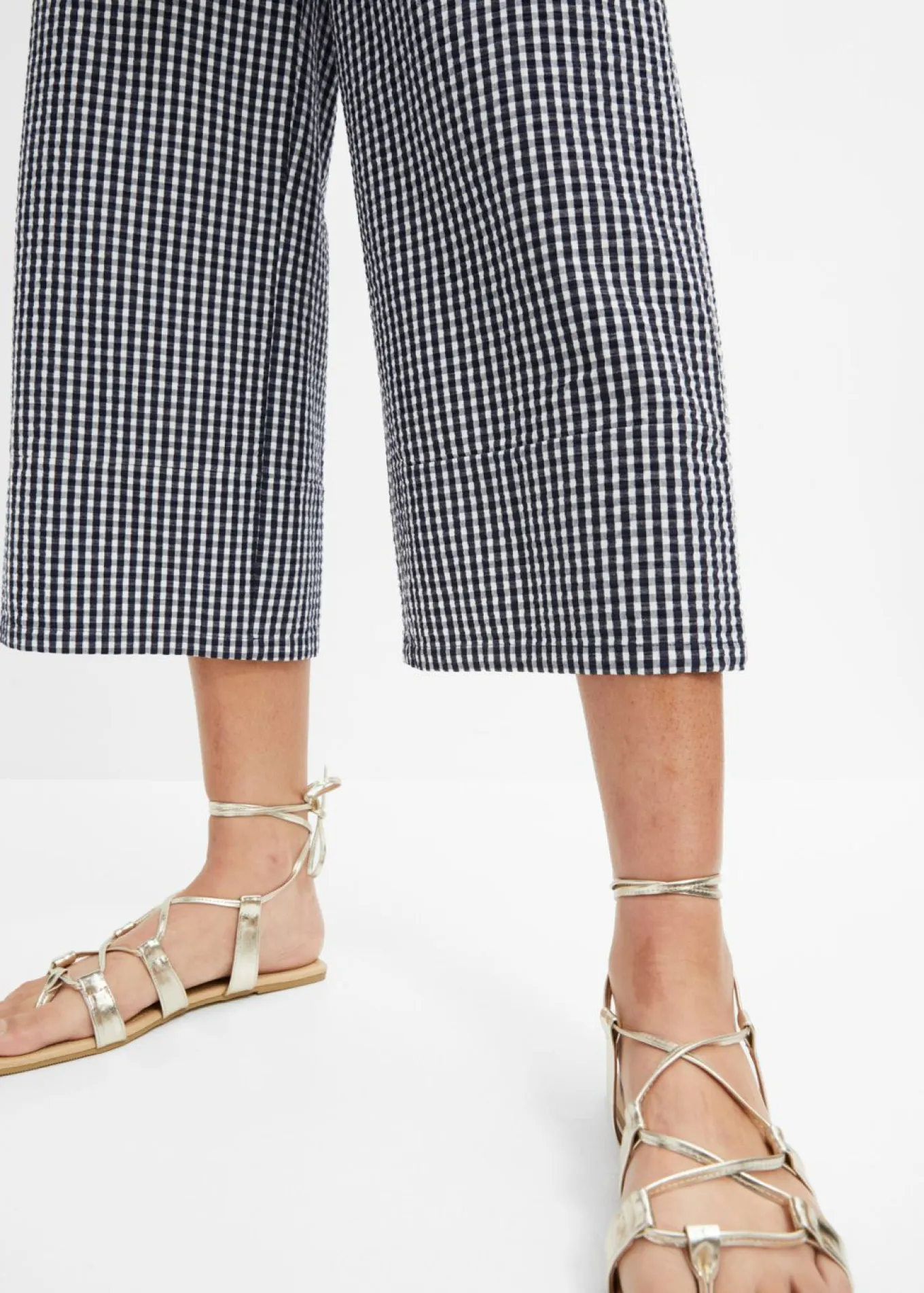 Pantalón con estampado de cuadros vichy