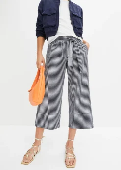 Pantalón con estampado de cuadros vichy