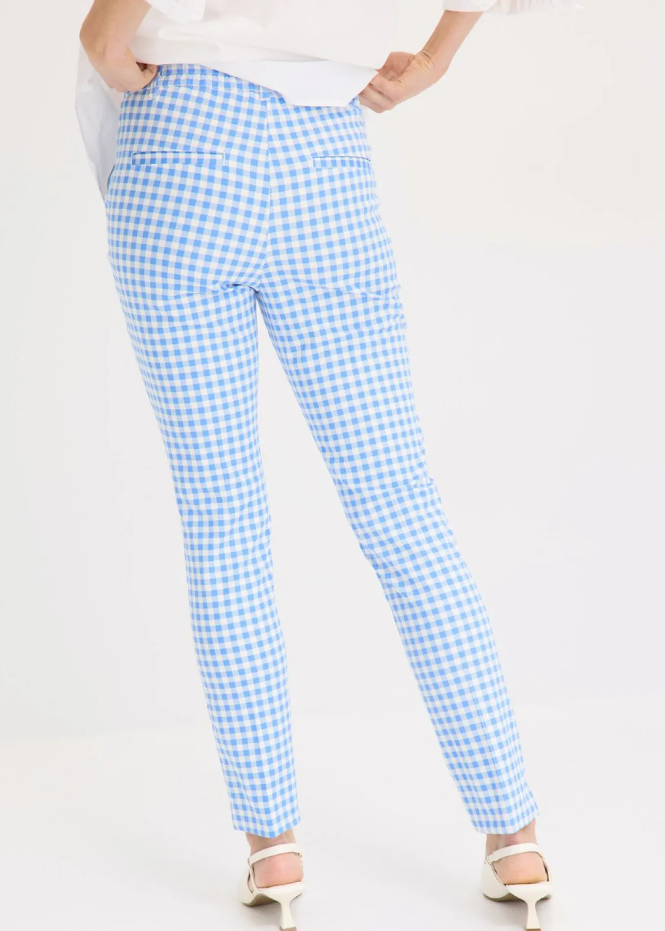 Pantalón con estampado de cuadros vichy