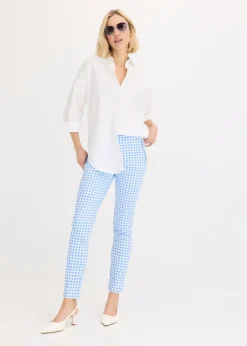 Pantalón con estampado de cuadros vichy