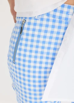 Pantalón con estampado de cuadros vichy
