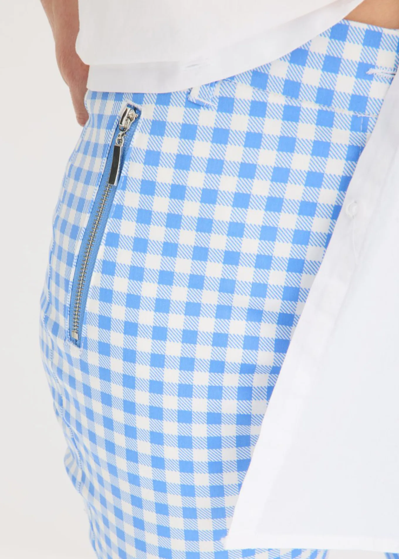 Pantalón con estampado de cuadros vichy