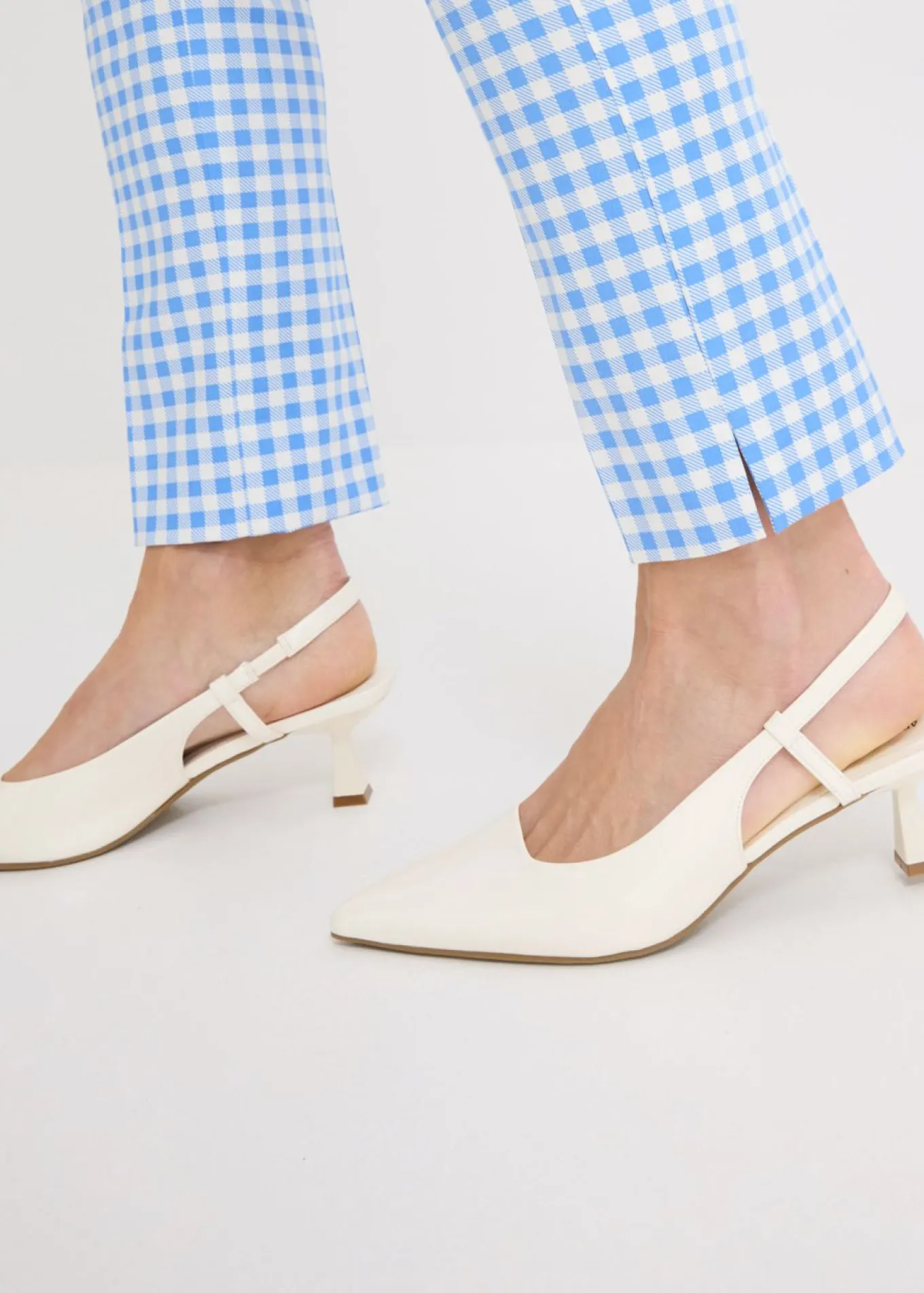 Pantalón con estampado de cuadros vichy