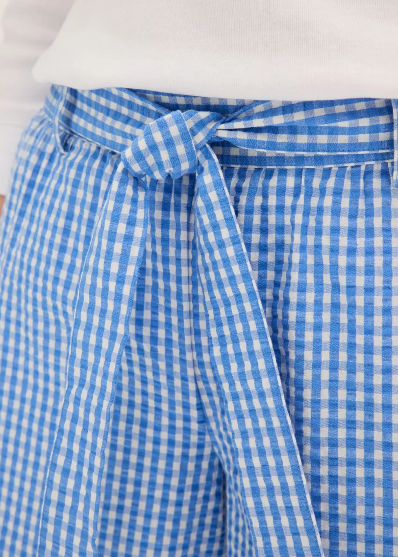 Pantalón con estampado de cuadros vichy