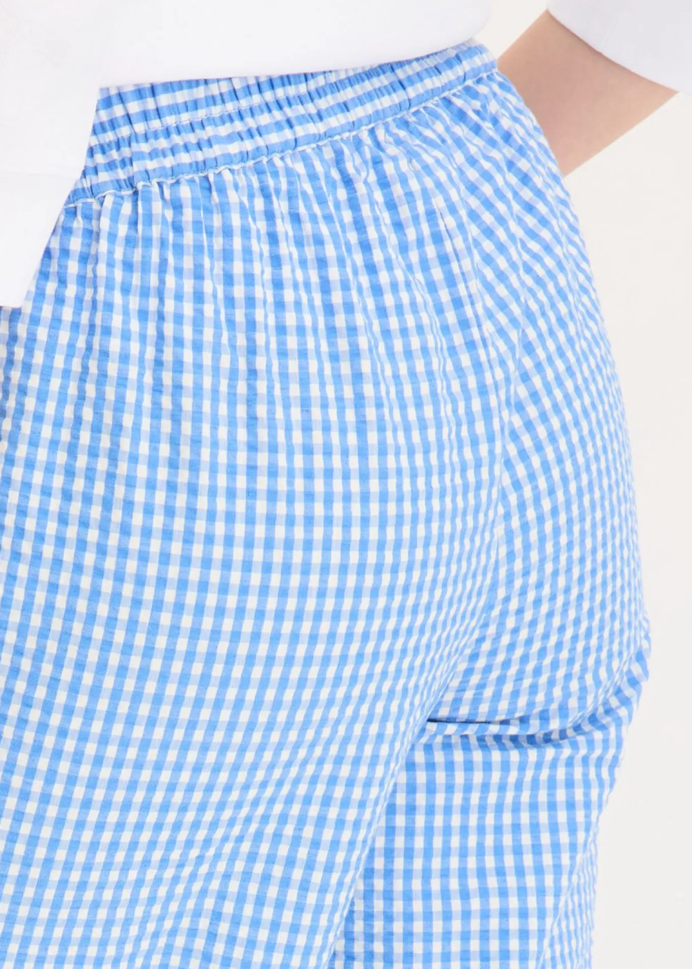Pantalón con estampado de cuadros vichy