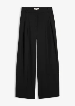 Pantalón con pinzas, cinturilla cómoda y abertura