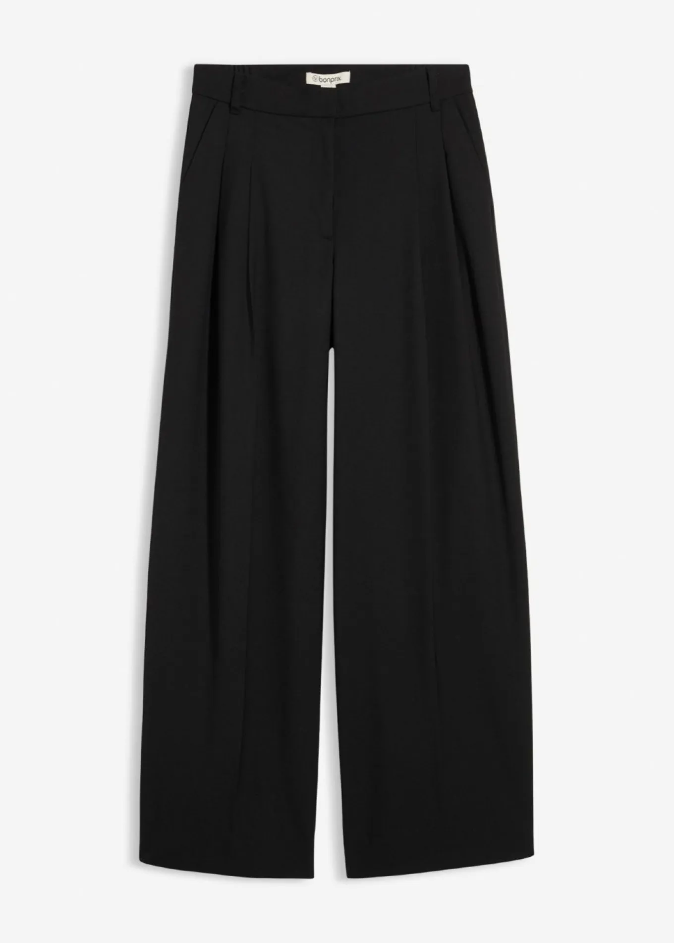 Pantalón con pinzas, cinturilla cómoda y abertura