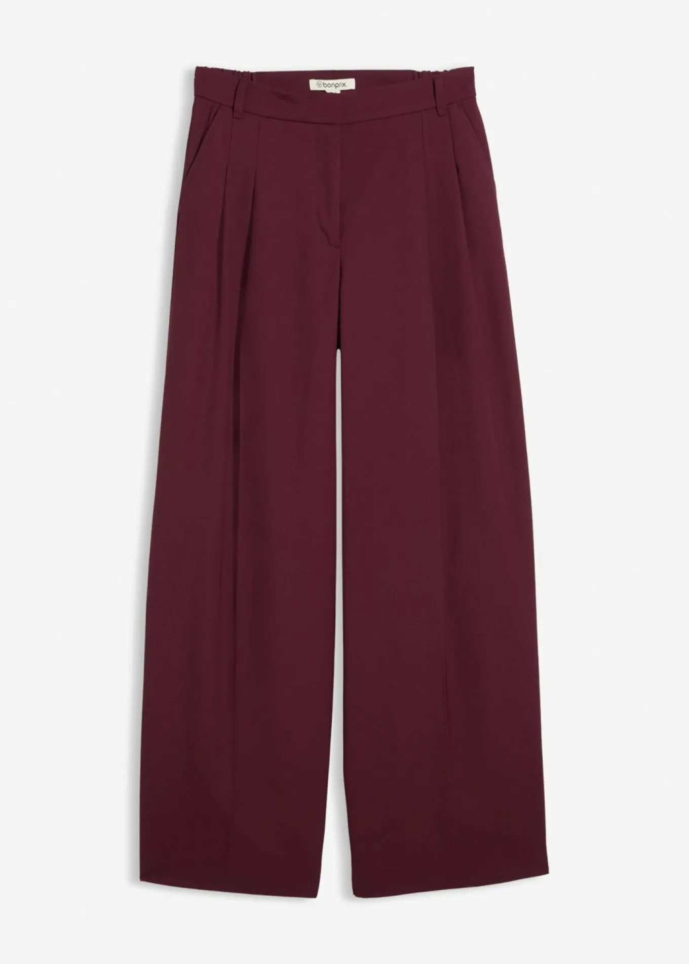 Pantalón con pinzas, cinturilla cómoda y abertura