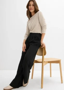 Pantalón con pinzas y cinturilla cómoda