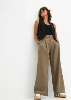 Pantalón con pinzas y cinturilla cómoda