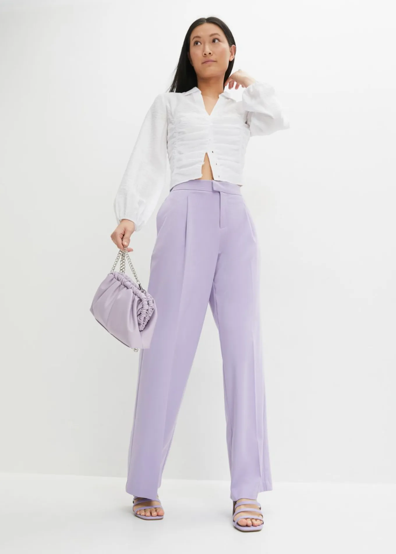 Pantalón con pinzas y cinturilla cómoda
