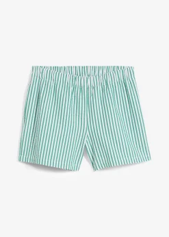 Pantalón corto a rayas de algodón puro