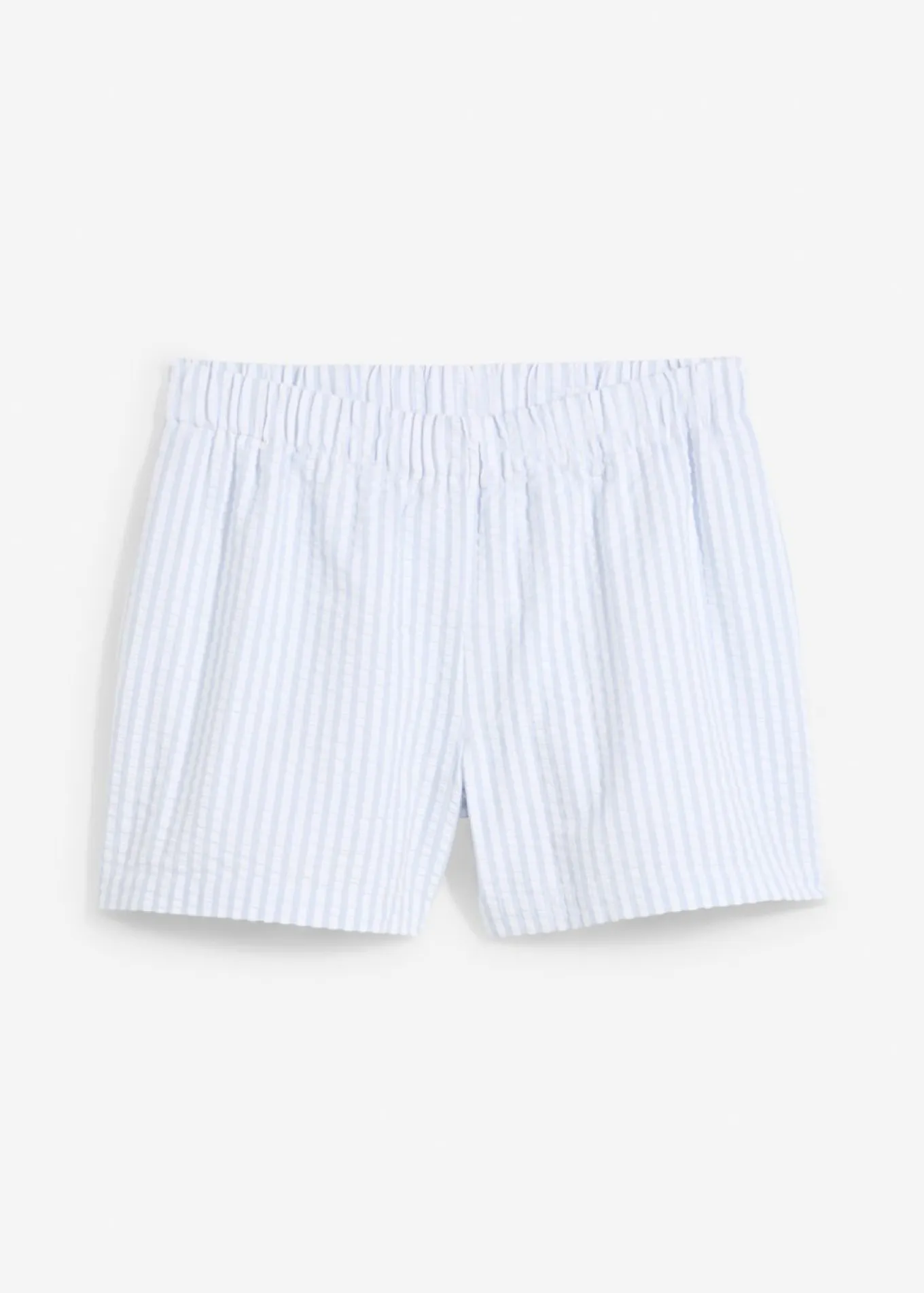 Pantalón corto a rayas de algodón puro