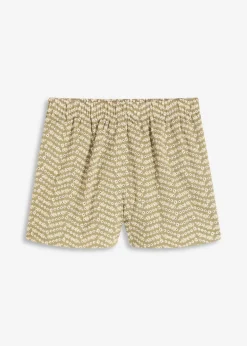 Pantalón corto con bordado calado
